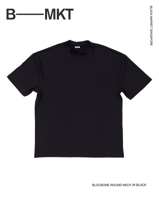 BLOCK ONE Round Neck in Black