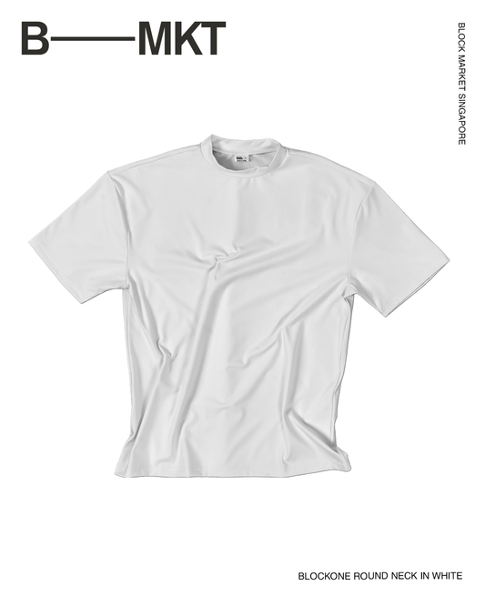 BLOCK ONE Round Neck in White